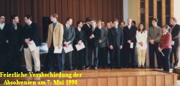 Feierliche Verabschiedung der
Absolventen am 7. Mai 1998