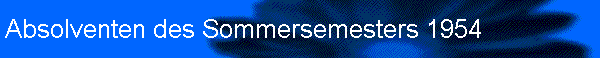 Absolventen des Sommersemesters 1954